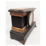 Seth Thomas Antique Adamantine Mantel Clock Black Case Approx 14in