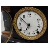 Seth Thomas Antique Adamantine Mantel Clock Black Case Approx 14in