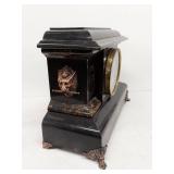 Seth Thomas Antique Mantel Clock Black Adamantine Case Untested