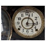 Seth Thomas Antique Mantel Clock Black Adamantine Case Untested
