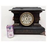 Seth Thomas Antique Mantel Clock Black Adamantine Case Untested