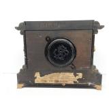 Seth Thomas Adamantine Mantel Clock Black Case Gilt Trim Untested