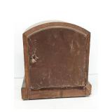 Seth Thomas Wooden Mantel Clock Brass Bezel Arch Top Vintage Case