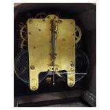 Seth Thomas Wooden Mantel Clock Brass Bezel Arch Top Vintage Case