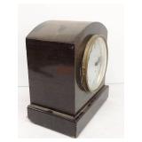 Seth Thomas Wooden Mantel Clock Brass Bezel Arch Top Vintage Case