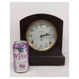 Seth Thomas Wooden Mantel Clock Brass Bezel Arch Top Vintage Case