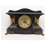 Seth Thomas Antique Mantel Clock Black Column Case Untested