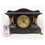 Seth Thomas Antique Mantel Clock Black Column Case Untested