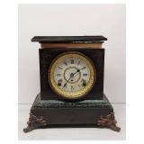Seth Thomas Adamantine Mantel Clock Label 295D w Detached Top