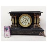 Seth Thomas Antique Adamantine Mantel Clock Black Case Untested