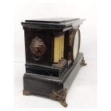 Seth Thomas Adamantine Mantel Clock Faux Marble Columns Untested