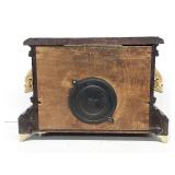 Seth Thomas Antique Mantel Clock Black Adamantine Style Approx 16in