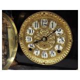 Seth Thomas Antique Mantel Clock Black Adamantine Ornate Case