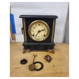 Sessions Mantel Clock With Pendulum & Decorative Hardware