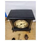 Sessions Mantel Clock With Pendulum & Decorative Hardware