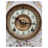 Pocono Porcelain Mantel Clock With Samsonia Movement