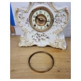 Pocono Porcelain Mantel Clock With Samsonia Movement