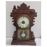 Ornate Wooden Wall Clock With Pendulum