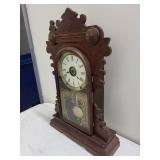 Ornate Wooden Wall Clock With Pendulum