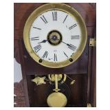 Ornate Wooden Wall Clock With Pendulum