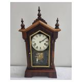 Vintage Ornate Wooden Mantel Clock