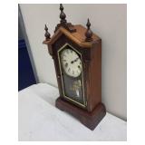 Vintage Ornate Wooden Mantel Clock