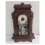 Ornate Mechanical Wall Clock With Pendulum