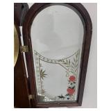Vintage Ornate Wooden Wall Clock With Pendulum & Weights