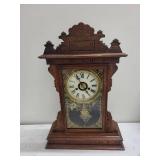 Ornate Wood Mantel Clock