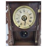 Ornate Wooden Wall Clock With Pendulum