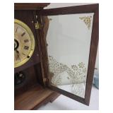 Ornate Wooden Wall Clock With Pendulum