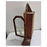 Ornate Wooden Wall Clock With Glass Door