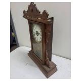 Antique Ornate Wooden Mantel Clock