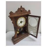 Antique Ornate Wooden Mantel Clock