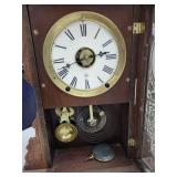 Antique Ornate Wooden Mantel Clock