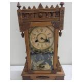 Antique Wm. L. Gilbert Abyla Mantel Clock With Pendulum