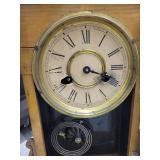Antique Wm. L. Gilbert Abyla Mantel Clock With Pendulum