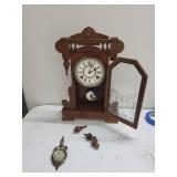 Vintage Gilbert Wall Clock With Pendulum & Weights