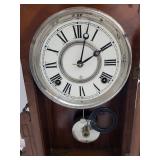 Vintage Gilbert Wall Clock With Pendulum & Weights