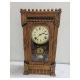 Carved Wooden Pendulum Wall Clock