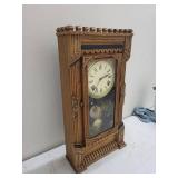 Carved Wooden Pendulum Wall Clock