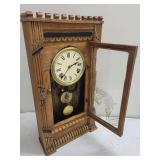 Carved Wooden Pendulum Wall Clock