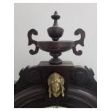 Ornate Wooden Wall Clock With Pendulum