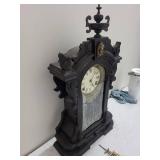 Ornate Wooden Wall Clock With Pendulum
