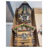 Hand-Painted Cuckoo Clock With Figures & Chain