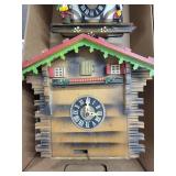 Hand-Painted Cuckoo Clock With Figures & Chain