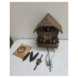 Cuendet Swiss Musical Movement Cuckoo Clock 2090-101 With Weights & Pendulum