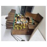 Wooden Cuckoo Clock With Dancers & Musicians