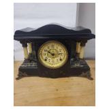 Seth Thomas Antique Adamantine Mantel Clock Faux Marble Case As Is