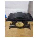 Seth Thomas Antique Adamantine Mantel Clock Faux Marble Case As Is